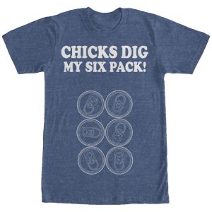 Men_s CHIN UP Chicks Dig My Six Pack T-Shirt