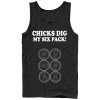 Men_s CHIN UP Chicks Dig My Six Pack Tank Top