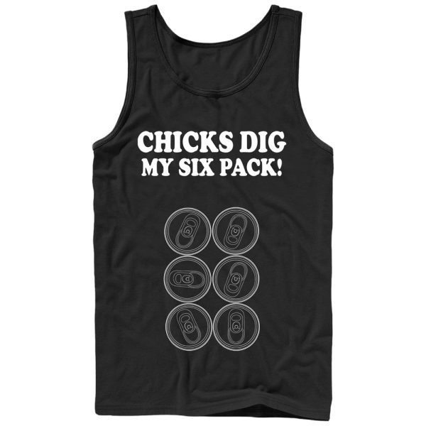 Men_s CHIN UP Chicks Dig My Six Pack Tank Top