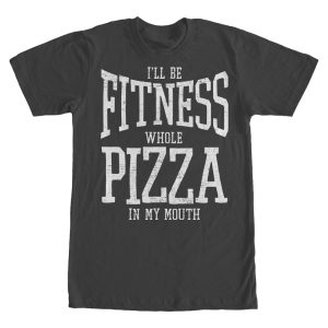 Men_s CHIN UP Fitness Whole Pizza T-Shirt