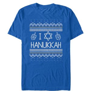 Men_s CHIN UP Hanukkah Ugly Sweater T-Shirt