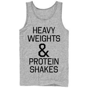 Men_s CHIN UP Heavy Weights and Protein Shakes Tank Top