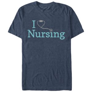 Men_s CHIN UP I Love Nursing Stethoscope T-Shirt