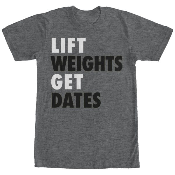 Men_s CHIN UP Lift Weights Get Dates T-Shirt