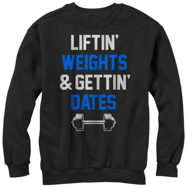 Men_s CHIN UP Lifting Weights Getting Dates Sweatshirt