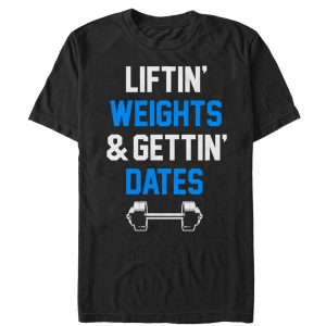 Men_s CHIN UP Lifting Weights Getting Dates T-Shirt