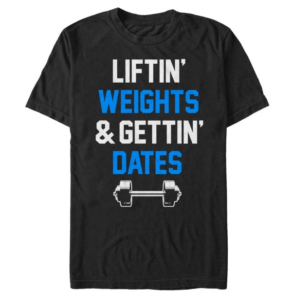 Men_s CHIN UP Lifting Weights Getting Dates T-Shirt