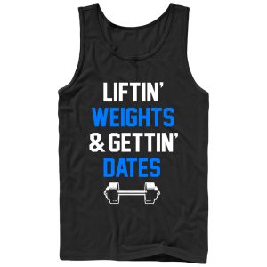 Men_s CHIN UP Lifting Weights Getting Dates Tank Top