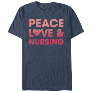 Men_s CHIN UP Peace Love and Nursing T-Shirt