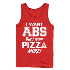 Men_s CHIN UP Pizza Abs Tank Top