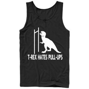 Men_s CHIN UP T-Rex Pull-Ups Tank Top