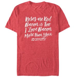 Men_s CHIN UP Valentine_s Day Bacon Love T-Shirt