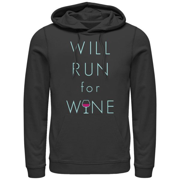 Men_s CHIN UP Will Run For Wine Glass Pull Over Hoodie