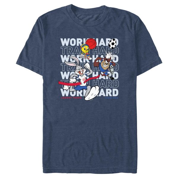 Men_s Looney Tunes Work Hard Crew T-Shirt