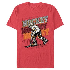 Men_s Lost Gods Hockey Player Sketch T-Shirt