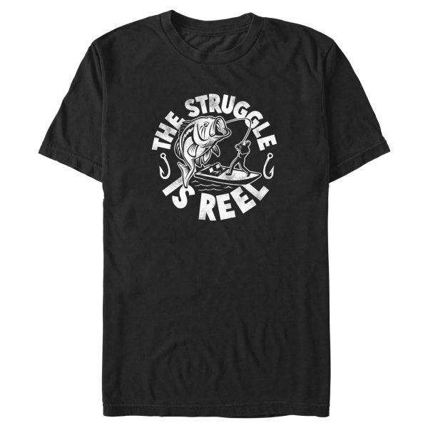 Men_s Lost Gods The Struggle Is Reel Distressed T-Shirt