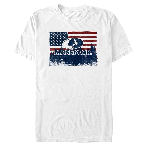 Men_s Mossy Oak American Flag Landscape Logo T-Shirt