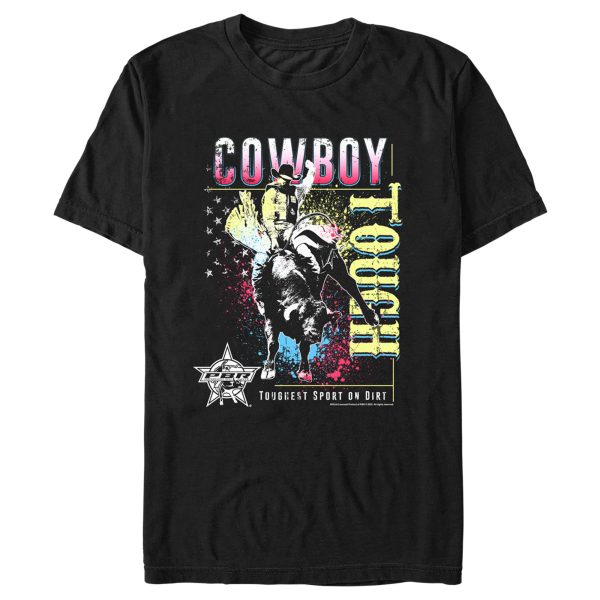 Men_s Professional Bull Riders Cowboy Tough Colorful T-Shirt