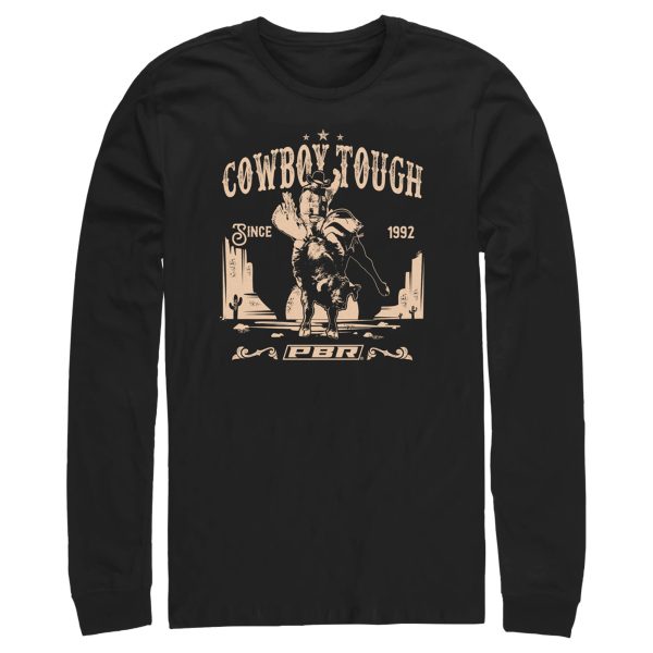 Men_s Professional Bull Riders Cowboy Tough Long Sleeve Shirt