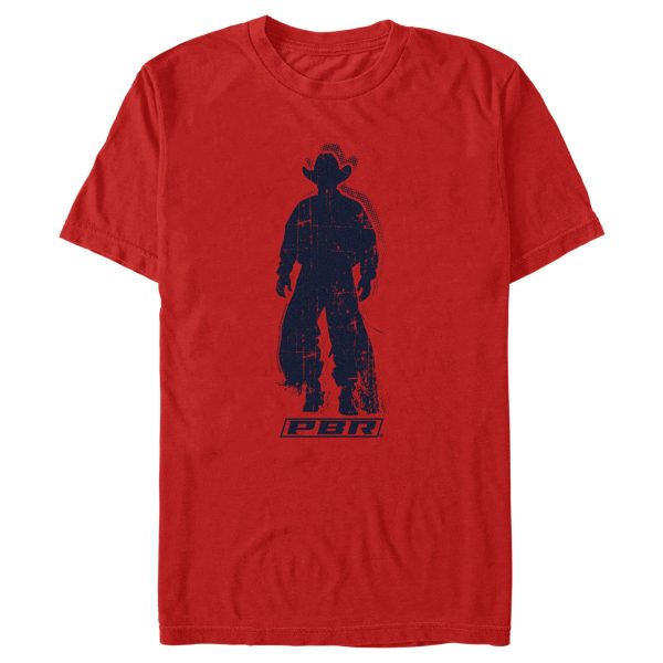 Men_s Professional Bull Riders Distressed Cowboy Silhouette T-Shirt