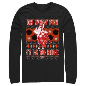 Men_s Professional Bull Riders Oh What Fun it is to Ride Sweater Print Long Sleeve Shirt