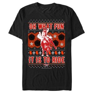 Men_s Professional Bull Riders Oh What Fun it is to Ride Sweater Print T-Shirt