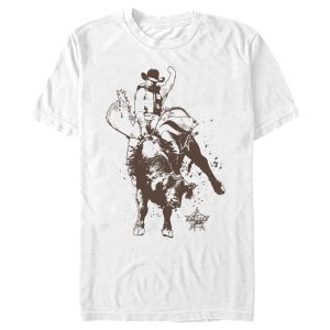 Men_s Professional Bull Riders Ride the Line Sketch T-Shirt