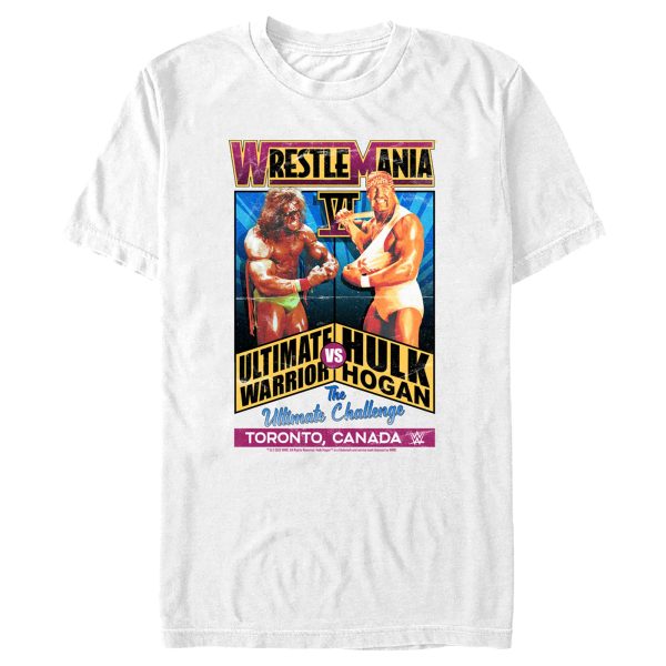 Men_s WWE Hulk Hogan VS The Ultimate Warrior Poster T-Shirt