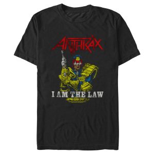 Men’s Anthrax Distressed I Am The Law T-Shirt