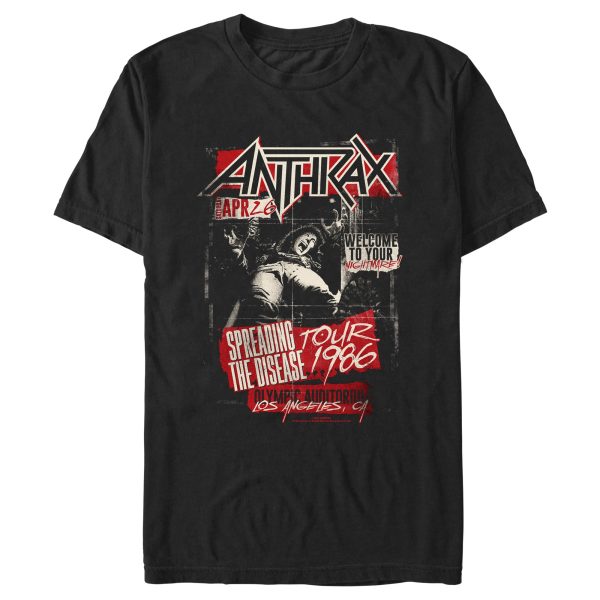 Men’s Anthrax Welcome To Your Nightmare Distressed T-Shirt