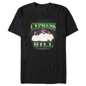 Men’s Cypress Hill Green Glitter Logo T-Shirt