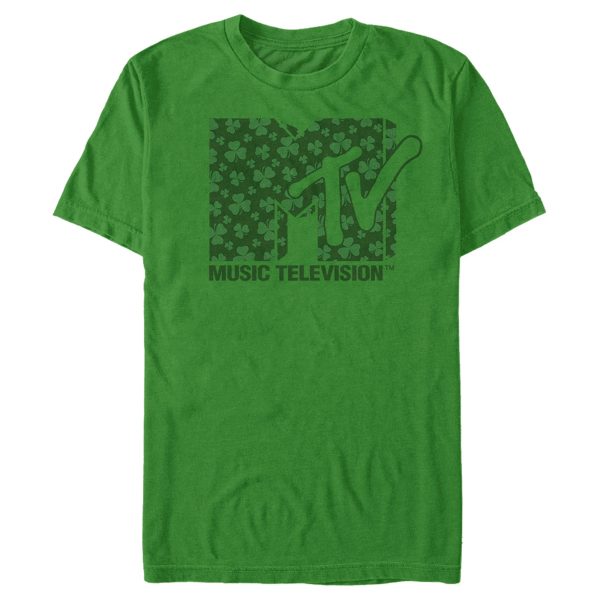 Men’s MTV St. Patrick’s Day Retro Shamrock Fill Logo T-Shirt