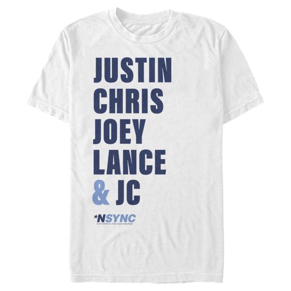 Men’s NSYNC Band Name Stack T-Shirt