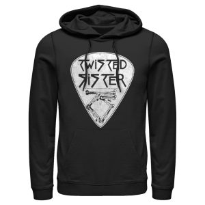 Men’s Twisted Sister Guitar Pick Logo Pull Over Hoodie