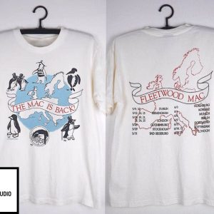 The Mac Is Black 1988 Europe Tour Fleetwood Mac UK T-Shirt