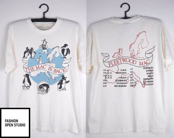 The Mac Is Black 1988 Europe Tour Fleetwood Mac UK T-Shirt