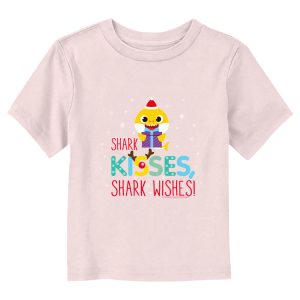 Toddler’s Baby Shark Kisses and Shark Wishes T-Shirt