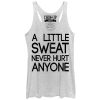 Women_s CHIN UP A Little Sweat Never Hurt Racerback Tank Top