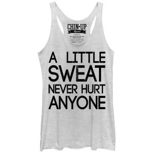 Women_s CHIN UP A Little Sweat Never Hurt Racerback Tank Top