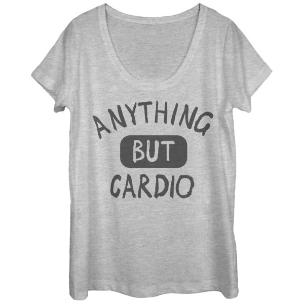 Women_s CHIN UP Anything But Cardio Scoop Neck