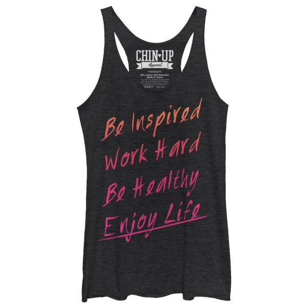 Women_s CHIN UP Be Inspired Racerback Tank Top