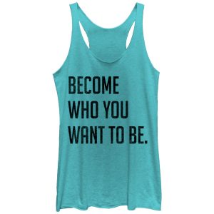 Women_s CHIN UP Become Who You Want to Be Racerback Tank Top