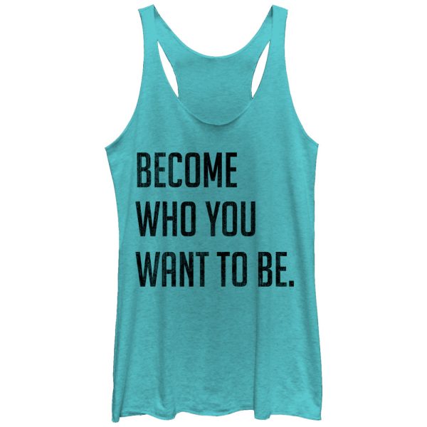 Women_s CHIN UP Become Who You Want to Be Racerback Tank Top