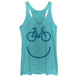 Women_s CHIN UP Bike Smile Racerback Tank Top