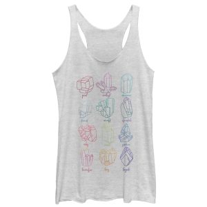 Women_s CHIN UP Birthstone List Racerback Tank Top