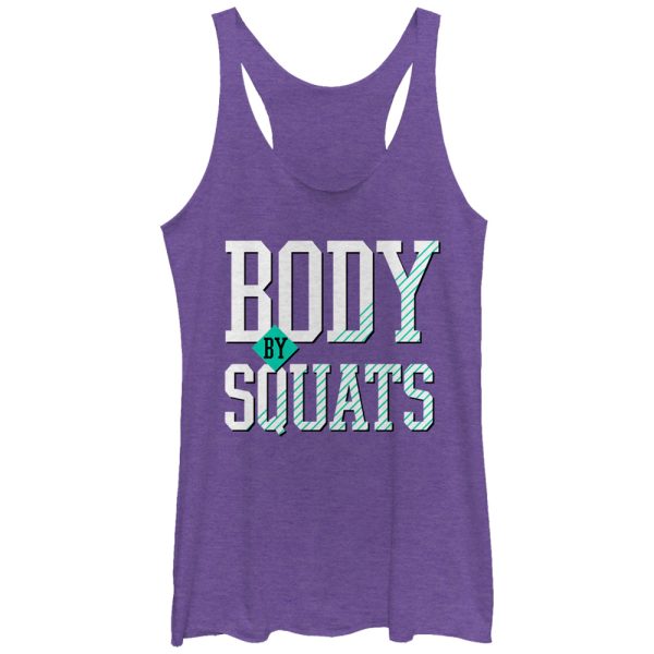 Women_s CHIN UP Body By Squats Racerback Tank Top