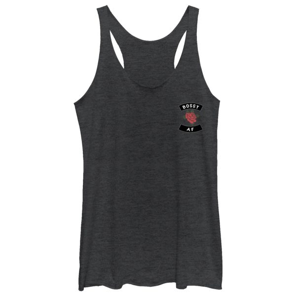 Women_s CHIN UP Bossy AF Rose Racerback Tank Top