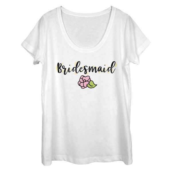 Women_s CHIN UP Bridesmaid Title Scoop Neck