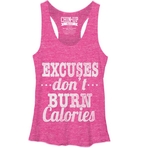 Women_s CHIN UP Burn Calories Racerback Tank Top