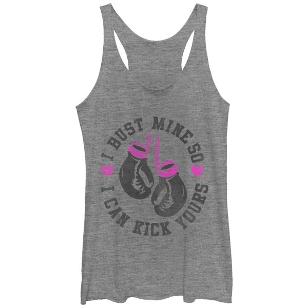 Women_s CHIN UP Bust Mine Kick Yours Racerback Tank Top